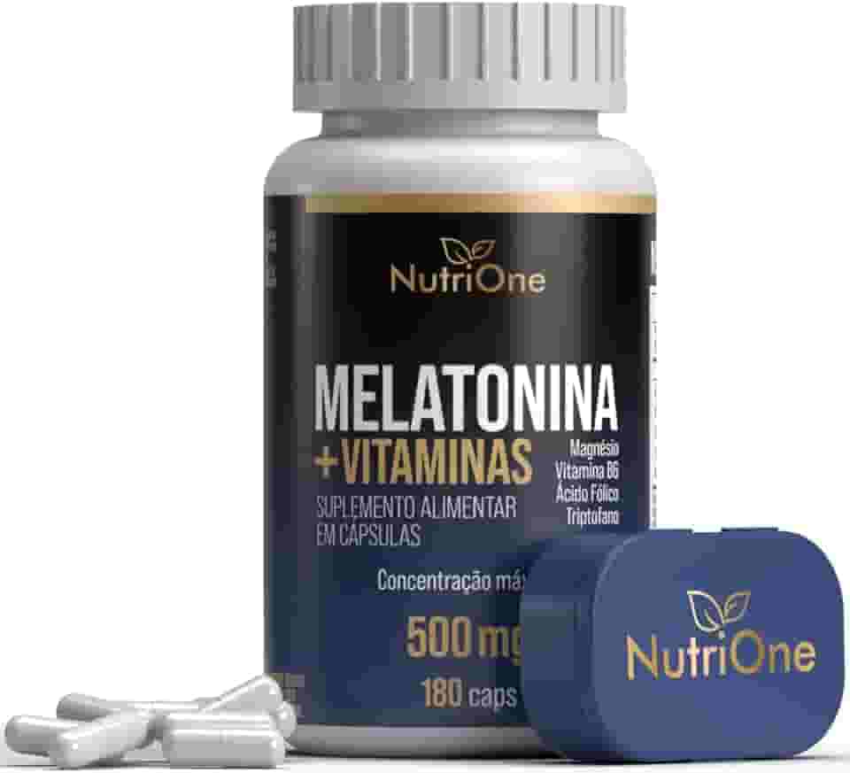 Melatonina 180 Cápsulas + Triptofano, Magnésio, Metilfolato e Vitamina B6 - Nutrione