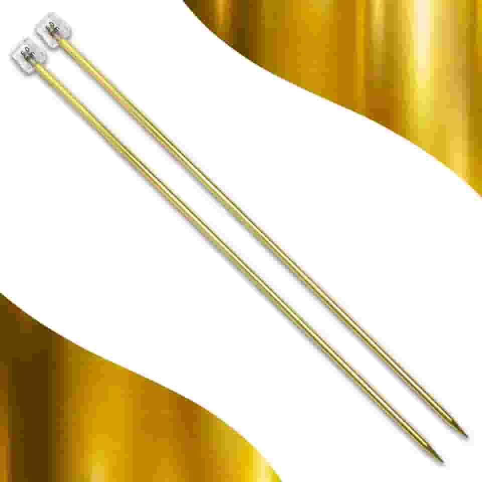 Par De Agulha De Tricô Alumínio - Círculo - 5,0 Mm - Nybc