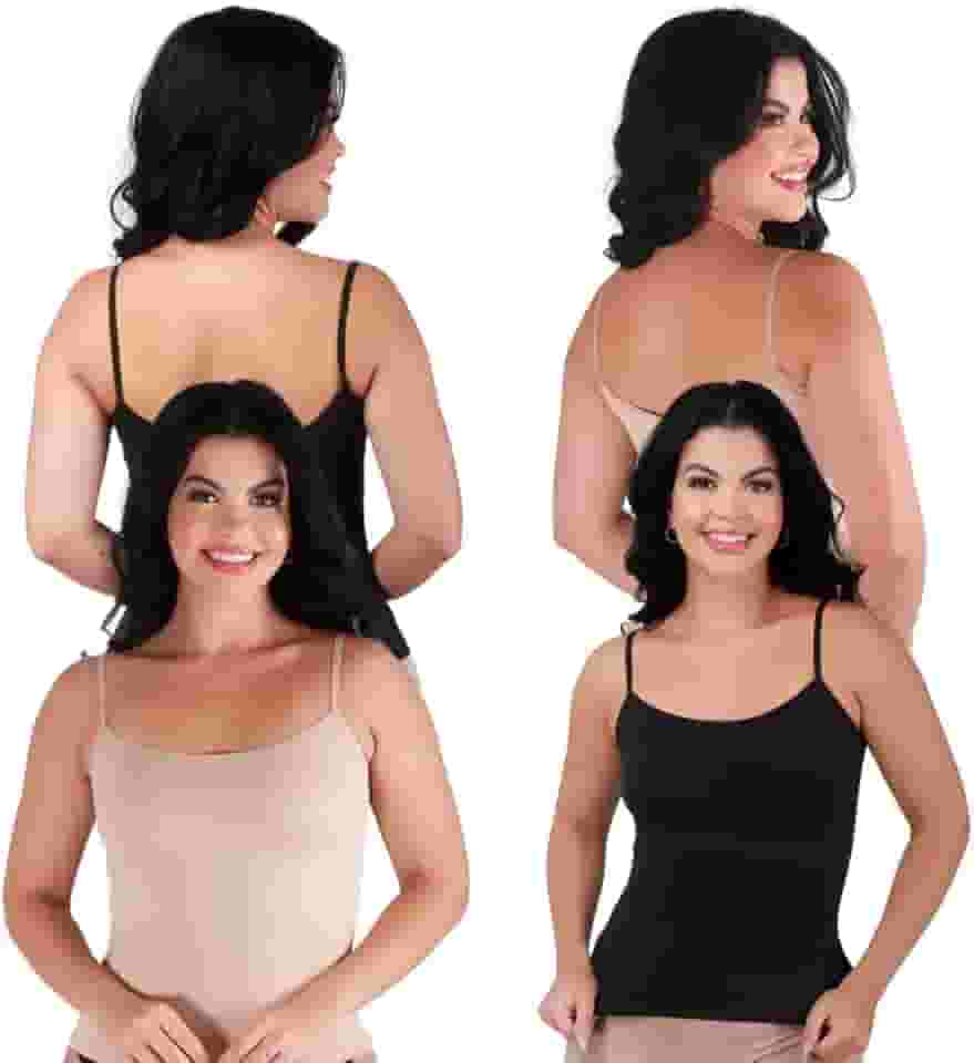 Kit 4 Camiseta Feminina Segunda Pele Conforto Alça Fina Camisete Casual Não Marca Regata