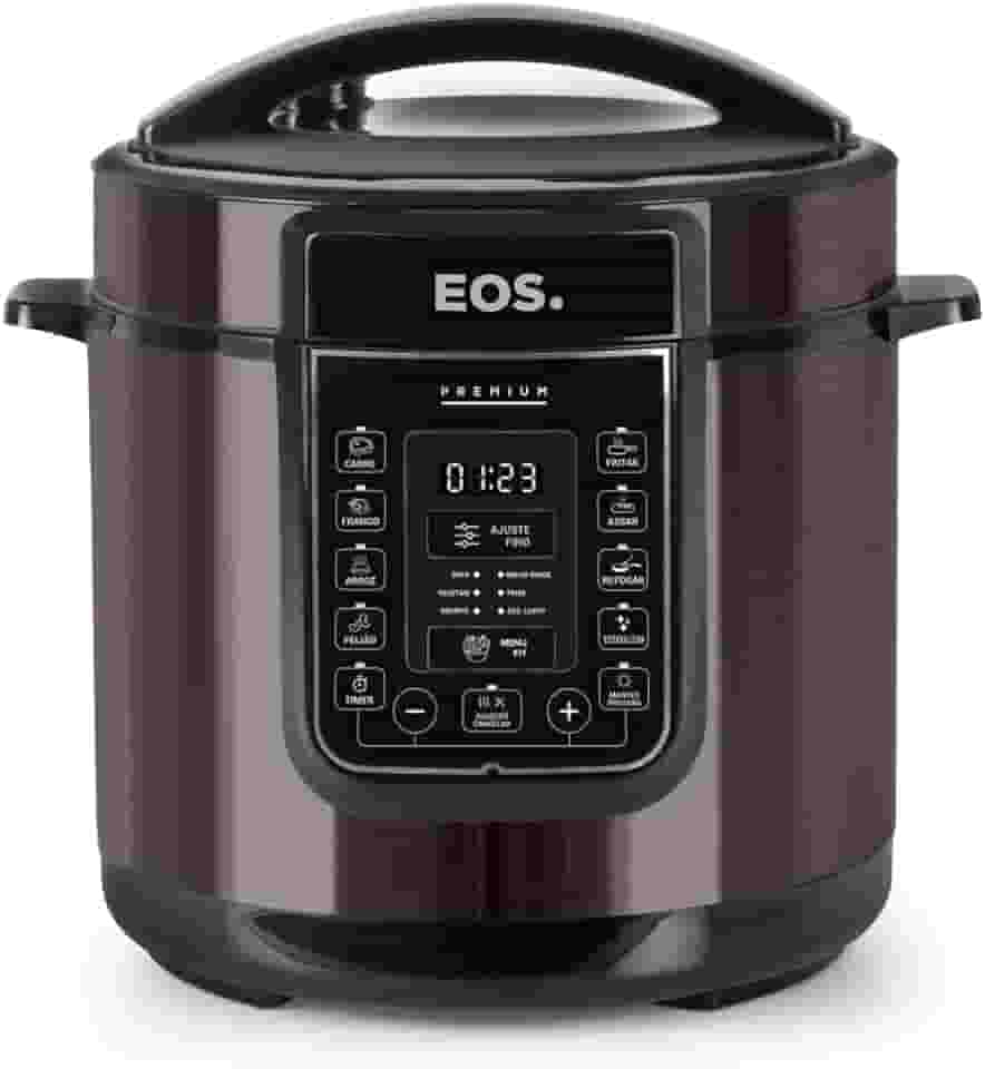 Panela de Pressão Elétrica 6 Litros EOS Multicooker Digital Titanium EPP60DT 110V