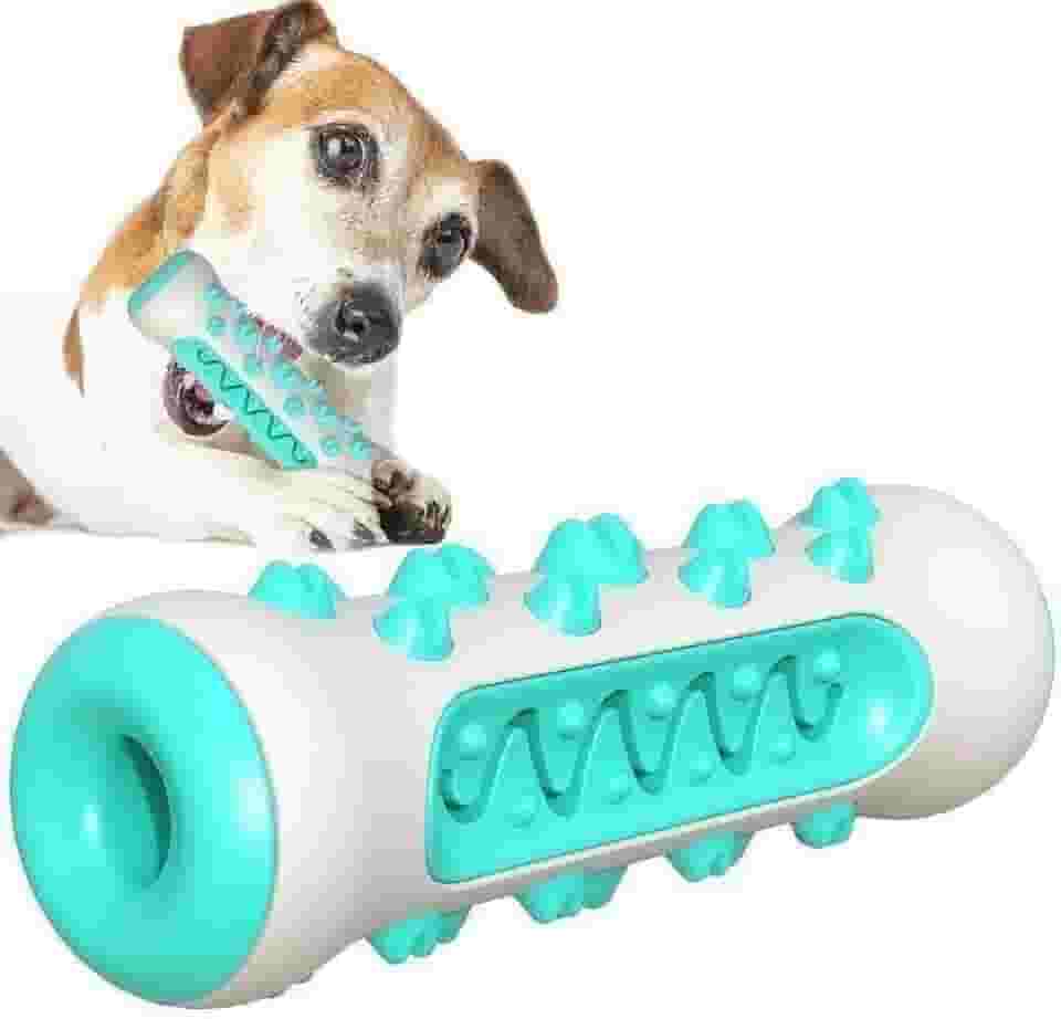 Brinquedo 3x1 para Pet Mordedor, Massageador, Remove Tártaros, Escova de Dente para Cão