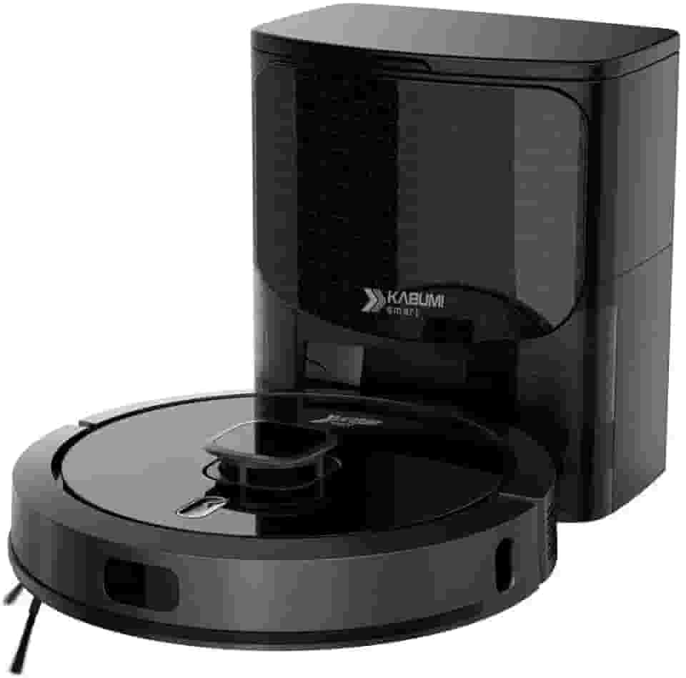 Robô Aspirador KaBuM! Smart 900 Preto IR360° Controle via app Recipiente dispensador de pó Base Autolimpante G7 (110, Volts)