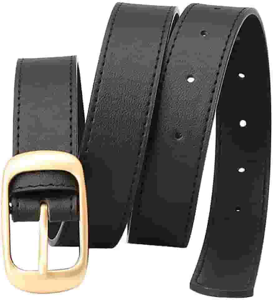 Cinto de couro feminino skinny elástico para vestidos jeans com fivela dourada elástico cinto de cintura fina acessórios modernos