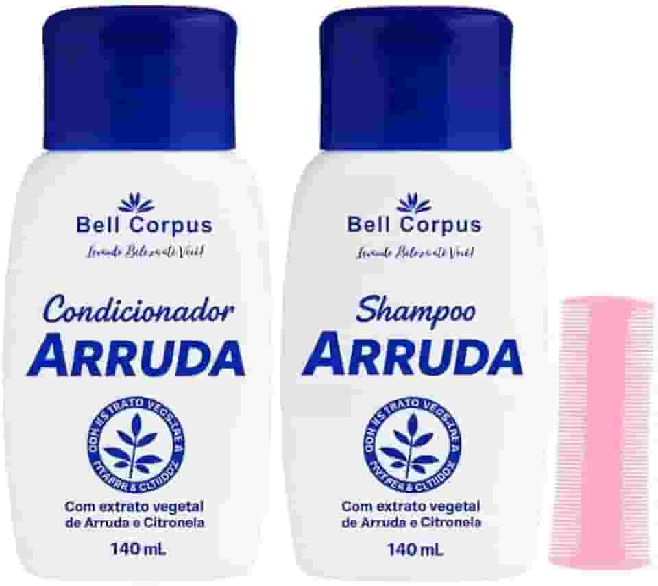 Kit Mata Piolho com Shampoo de Arruda e Citronela Condicionador + Pente Fino - 3 Itens
