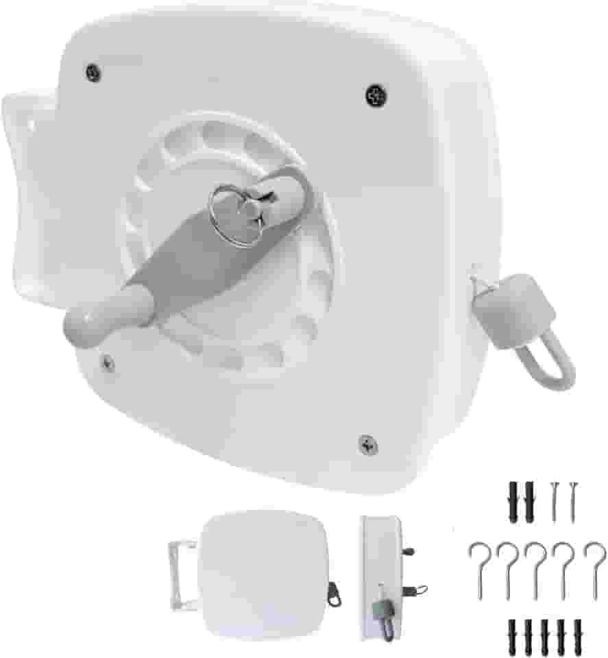 Varal Nylon Retrátil Recolhível De Parede Seca 30m Corda