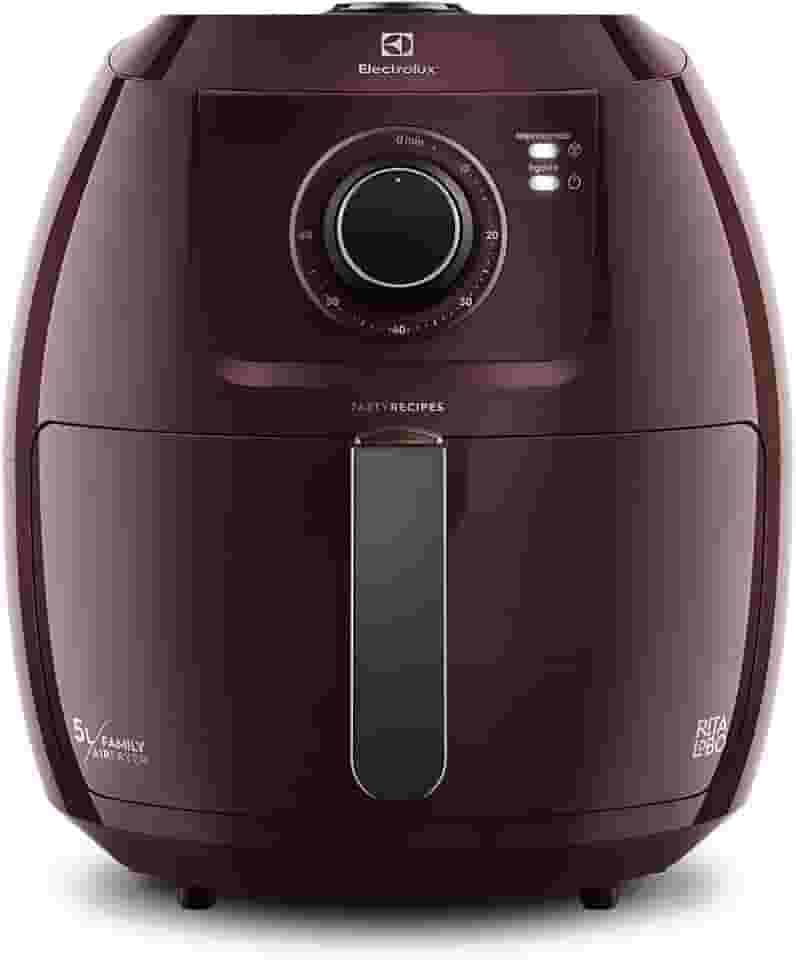 Electrolux Fritadeira Elétrica sem oleo Air fryer 5L 8 receitas pré-sugeridas desligamento automatico cesto removivel 1700W EAF51 vermelho escuro 127v por Rita Lobo