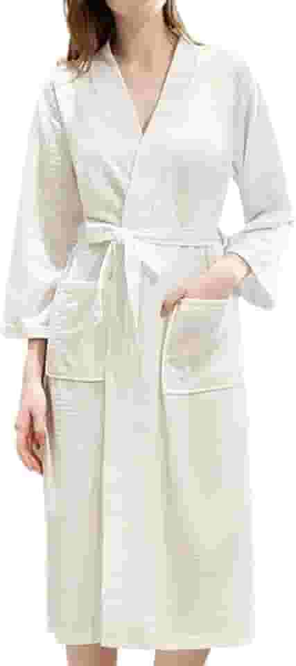 Roupão de sauna unissex para mulheres e homens, roupão de banho de secagem rápida com tecido de poliéster absorvente, roupão de spa grosso para banho, piscina,