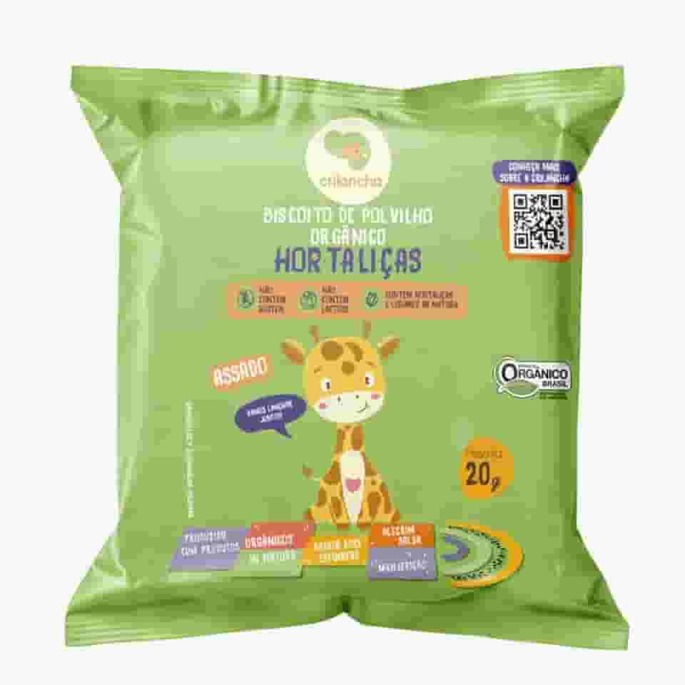 Biscoito de Polvilho Hortaliças Vegano Orgânico Crilancha 20g