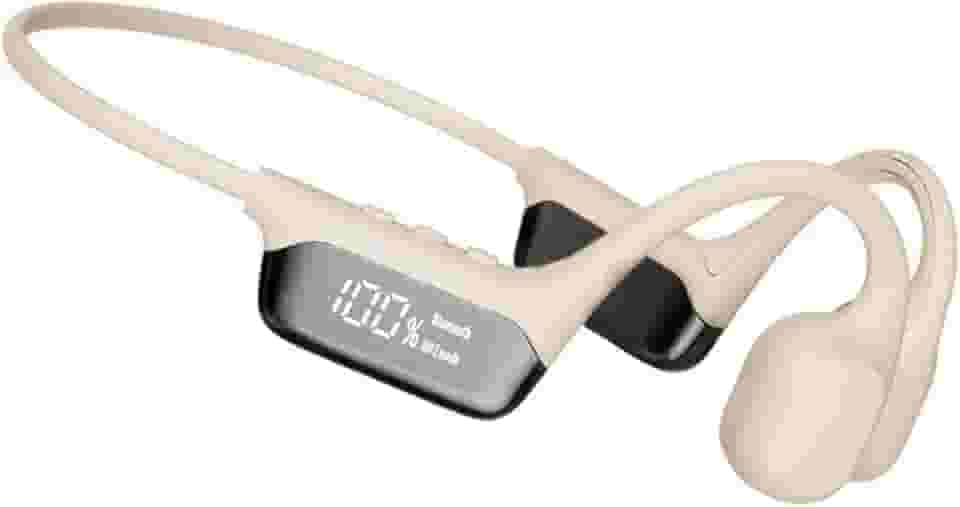 Fone de ouvido IPX8 à prova d'água de condução óssea sem fio Bluetooth 5,4 + 32 GB de RAM MP3 Player HiFi Music Sport Swimming Headset com microfone (branco)