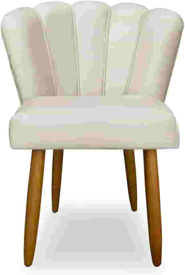 Cadeira Pétala Bege Sala de Estar, Penteadeira E Salão Liberty Móveis