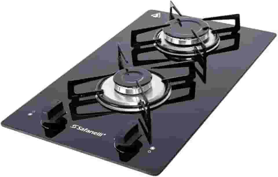 FOGAO COOKTOP 2Q PRETO SEMPLICE SAFANELLI