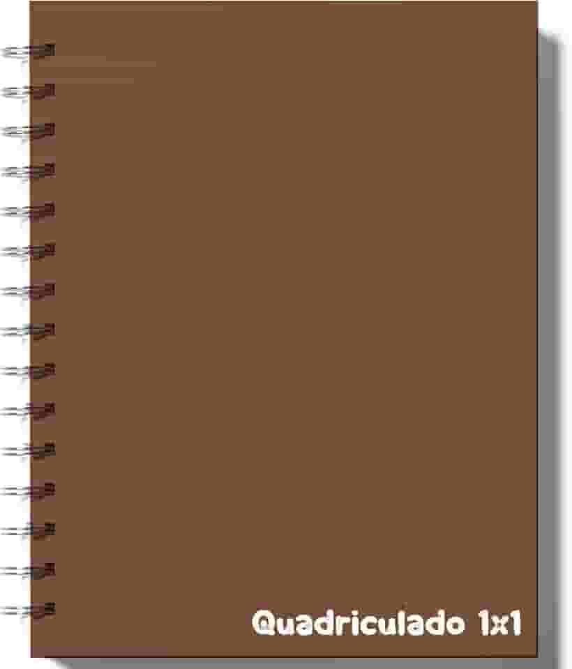 Caderno Quadriculado 1x1cm, Capa dura, diversas capas, 80 folhas, 24x15cm