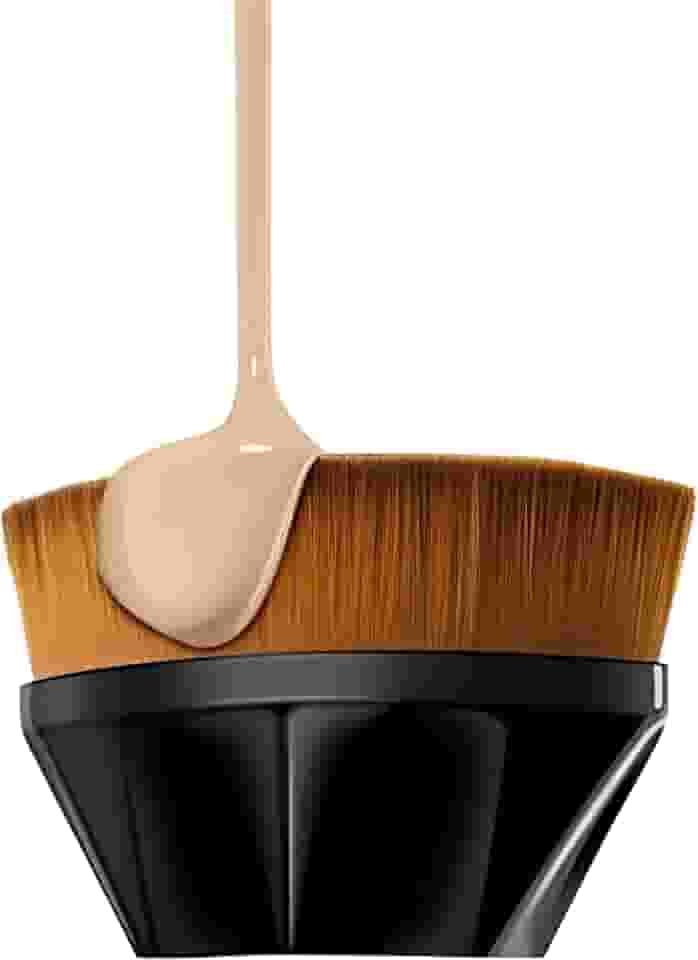 Pincel Mágico Reto De Maquiagem Facial Para Base Possui Alta Densidade Formato Hexágono Kabuki Para Misturar Cosméticos De Forma Impecável,Com Estojo de Proteção Portátil BAnpinSH