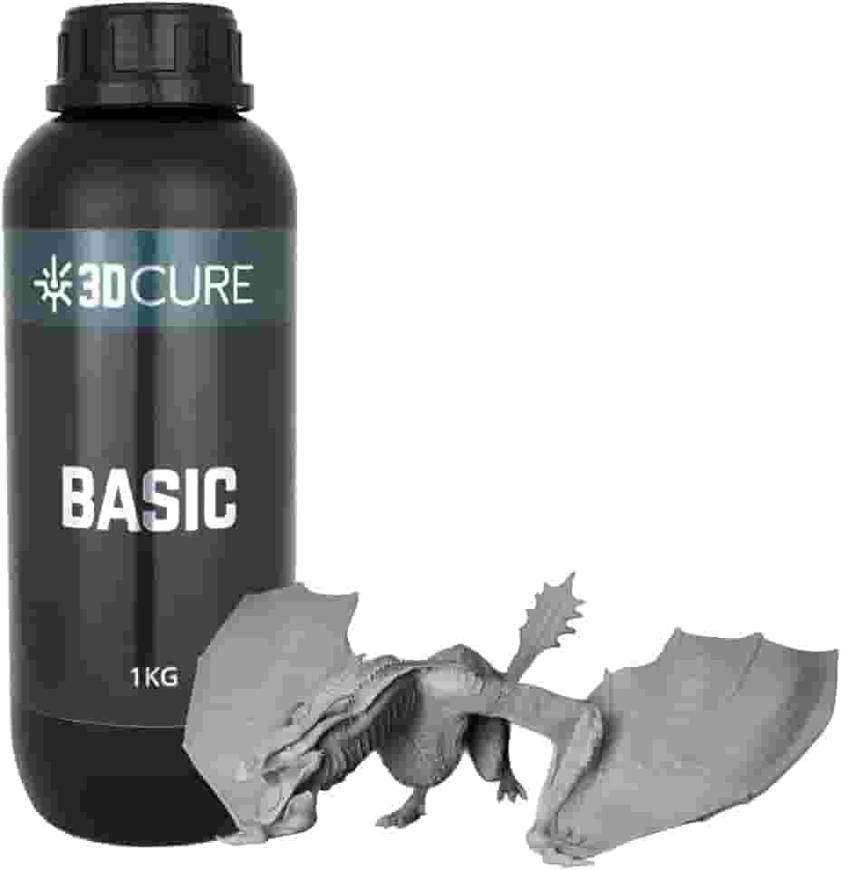 Resina 3D Cure Basic para Impressora 3D, 1 Kg (Cinza Claro)
