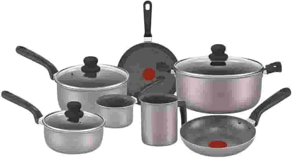 Jogo de Panelas Antiaderente Rochedo Talent Imusa 7 Peças, Cinza, com Thermo-Sinal e Revestimento Tefal®