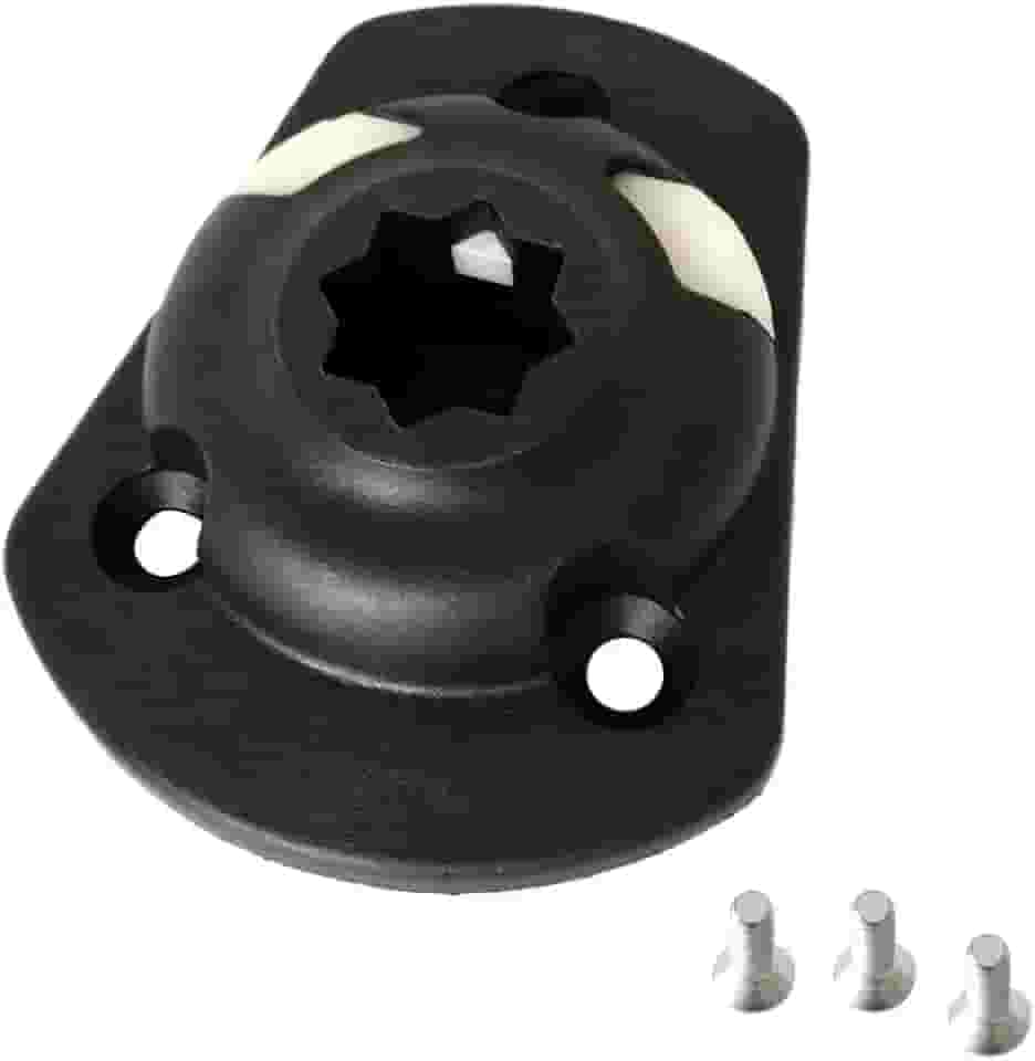 Kit de equipamento de base de suporte de vara de pesca de caiaque de barco de nylon - Design de montagem embutida segura, parafusos de aço inoxidável - para entusiastas de caiaque e pesca de barco