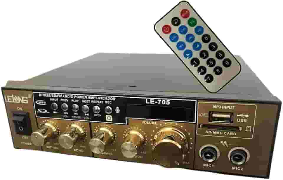 Amplificador de Áudio com Bluetooth Lelong LE-705