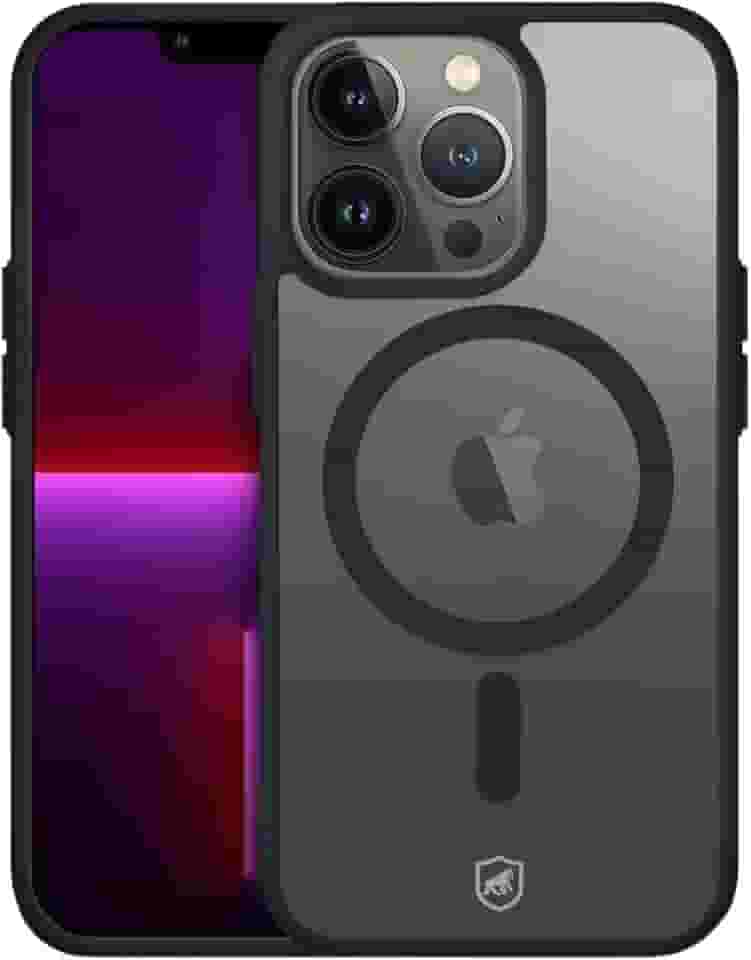 Gshield Capa Compatível com MagSafe para iPhone 13 Pro Max Case Magnética para Carregamento por Indução Capinha Antichoque, Anti Impacto - Preta