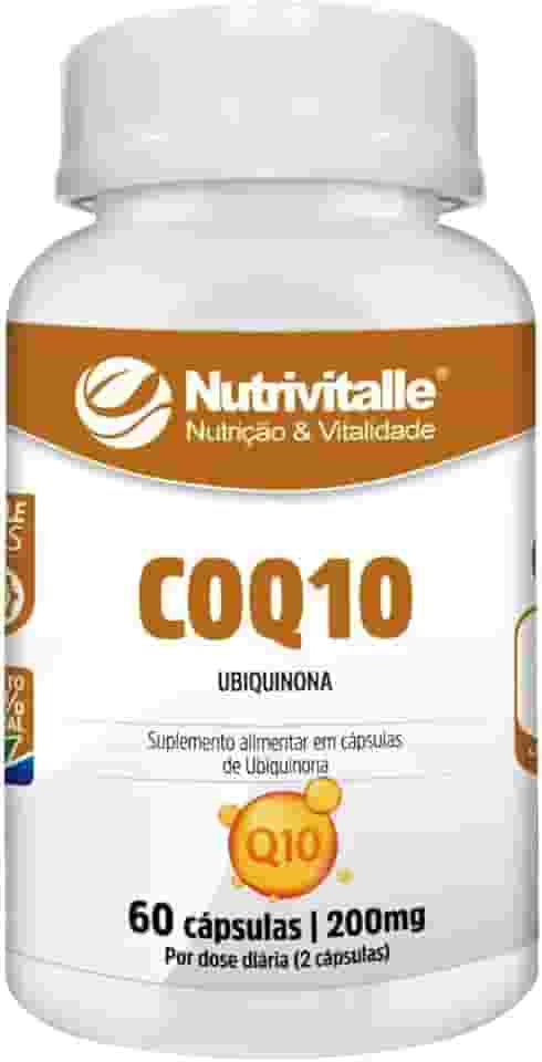 Coenzima Q10 200mg 60 Cápsulas COQ10 Ubiquinona Nutrivitalle