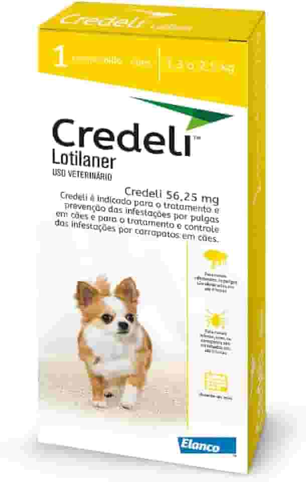 Antipulgas e carrapatos para cães de 1,3kg a 2,5kg 56,25mg Credeli™ - 1 comprimido Elanco