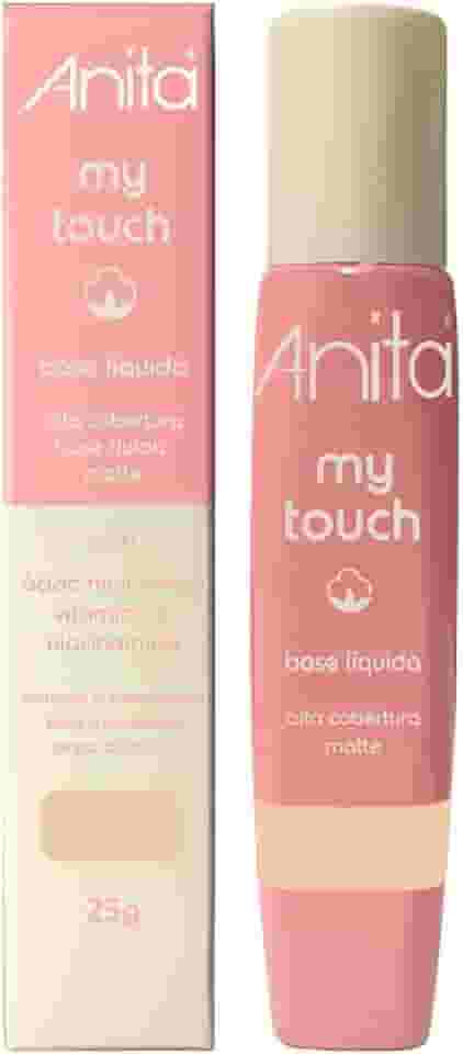 Base Líquida Anita MY TOUCH - Alta Cobertura Real, Acabamento Matte, Longa Duração - Cor 02