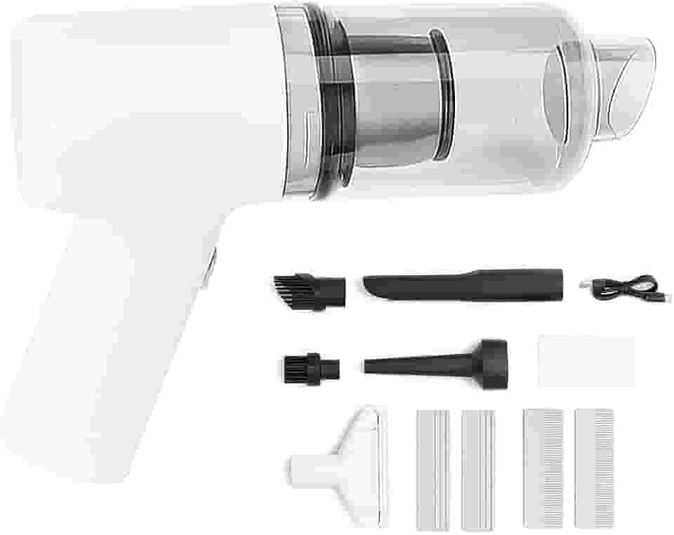 PAKEWAY Aspirador portátil de remoção de pelos de animais de estimação, ferramenta de remoção de pelos de animais de estimação, removedor de pelos de cães e gatos, filtragem dupla, para móveis, sofá