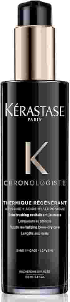 Kérastase Leave-in Chronologiste Protetor Térmico Thermique Régénérant, Todos os tipos de cabelos, Regeneração, Ácido Hialurônico, Abyssine, Vitamina E, Carvão, 150 ml