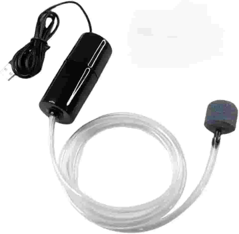 Bomba de Ar, Aquário USB Portátil com Filtro Auxiliar - Oxigenador Profissional para Tanques de Água Doce e Salgada - Operação Silenciosa