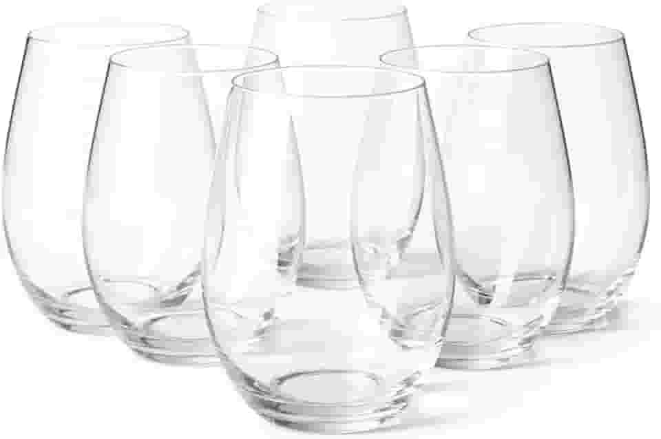 Jogo com 6 Copos de Vidro Premium 475ml – Design ELEGANTE, RESISTENTE e VERSÁTIL para Sucos, Água, Drinks e Cafés | Ideal para Cozinha, Bar e Restaurante