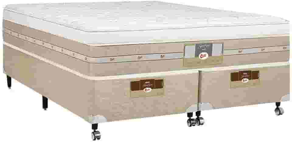Cama Box + Colchão Castor Queen Silver Star Air One Face Pocket 158x198x59cm