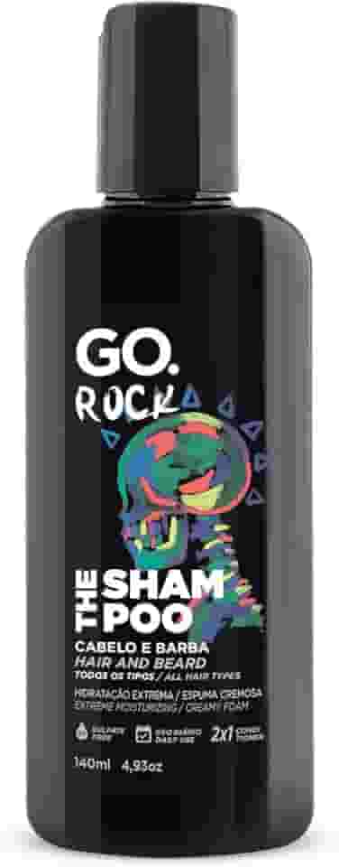 Shampoo Cabelo e Barba GO Rock, hidratação intensa, alta espumação, ultra condicionante, fragrância ambarada, GO Man