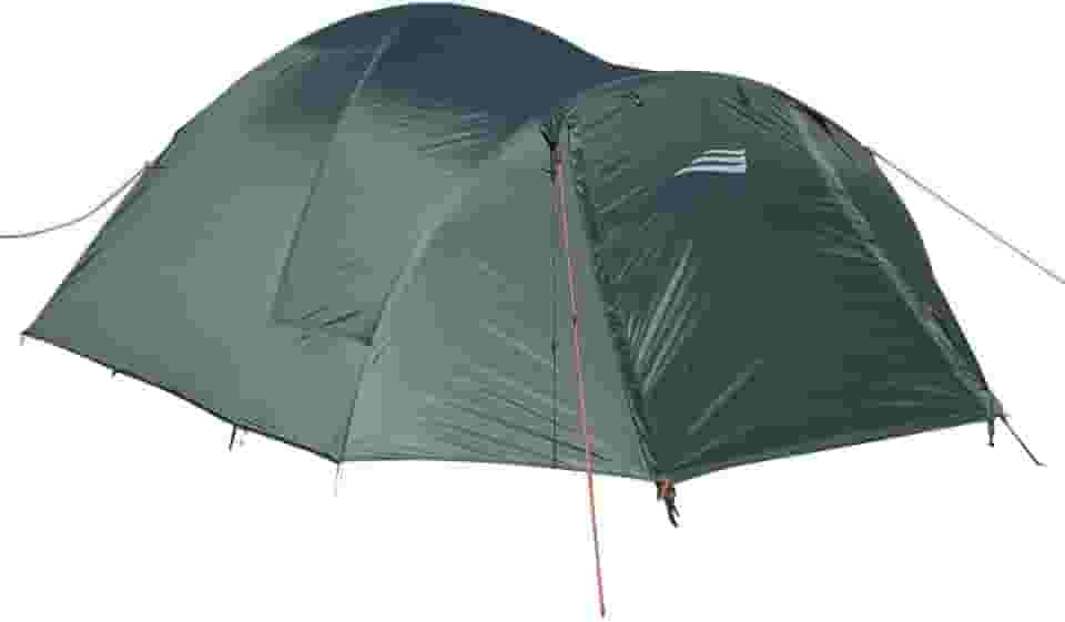 NAUTIKA, Barraca para acampamento portátil e leve Modelo Patagonia com capacidade para 4 pessoas. Coluna d’água de 3.000mm. Modelo Iglu autoportante com sobreteto completo. Verde e cinza