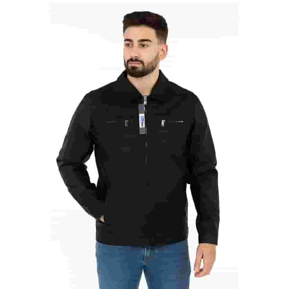 Jaqueta Couro Masculina com Gola Polo Frio Moto Motoqueiro