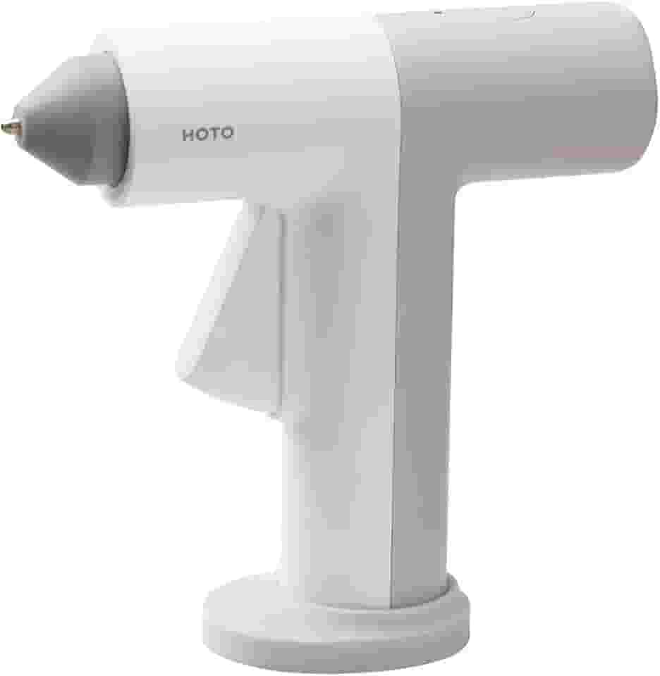 HOTO Pistola de cola quente sem fio, estilo minimalista, aquecimento rápido dos anos 30, desligamento inteligente, tamanho compacto, controle inteligente de temperatura, recarregável por USB-C, 10