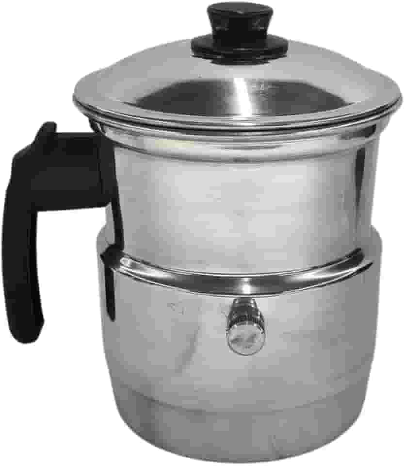 Leiteira, Fervedor de Leite com Apito 1,0L em alumínio polido.