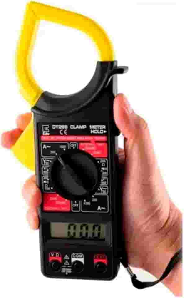 Alicate Amperímetro Multímetro Digital Brasfort – Mede Corrente AC/DC, Tensão, Resistência | Display LCD, Teste Continuidade e Diodo + Estojo
