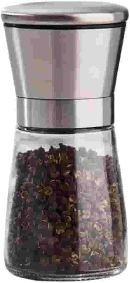 Kit 2 Unidades Moedor de Sal Pimenta Tempero Manual Aço Inox