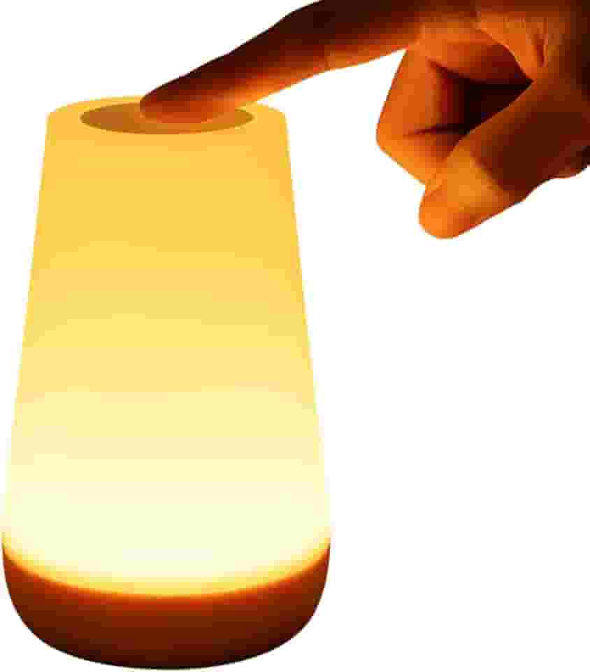 Luminária LED RGB Recarregável USB Touch 10 Cores Portátil para Mesa Cabeceira Escritório Gamer Abajur Leitura