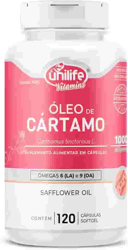 Óleo de Cartamo 1000mg com 120 cápsulas Unilife