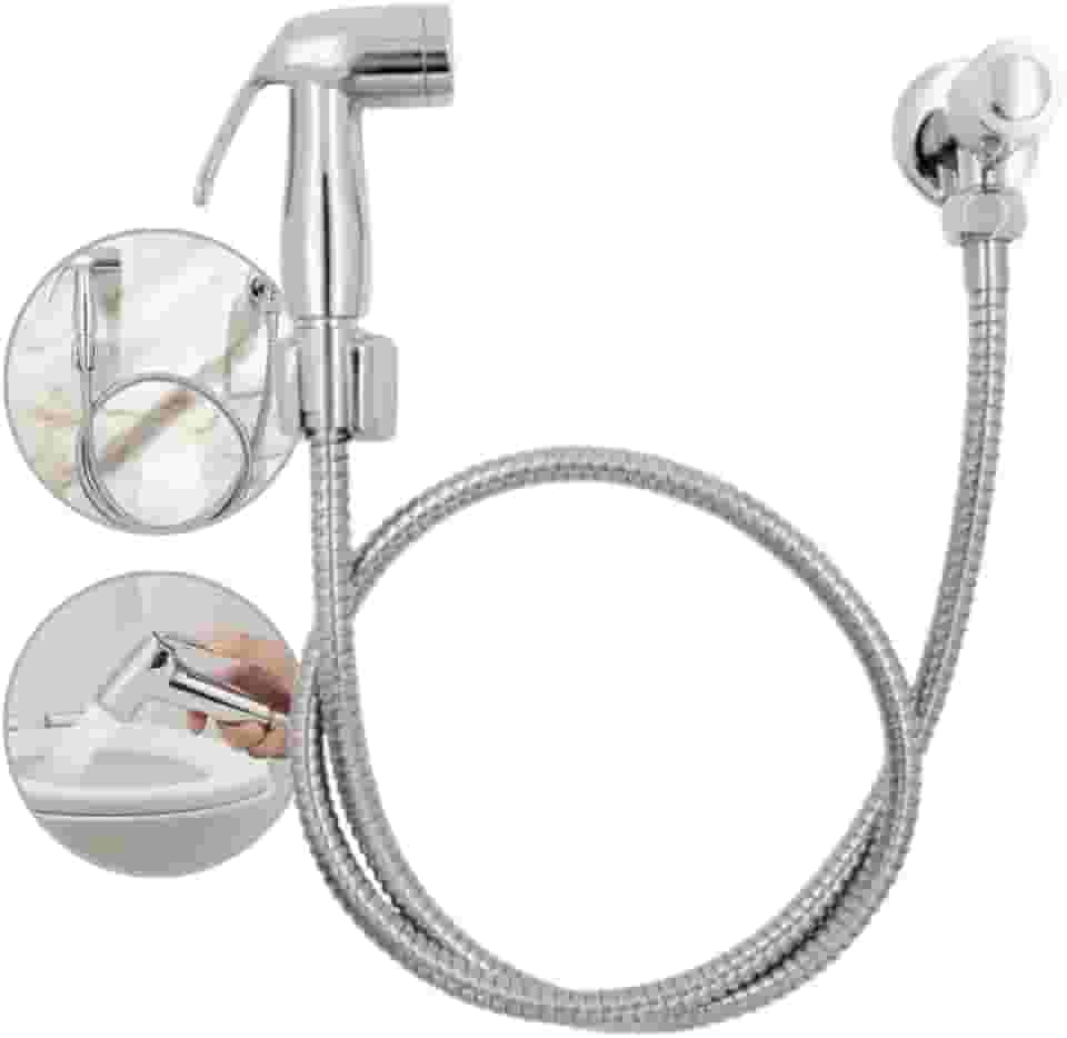 Ducha Higiênica para Banheiro com Mangueira Flexível 1,5m - Registro em Metal - Duchinha Sanitária ABS Resistente e Fácil de Instalar - UpShop