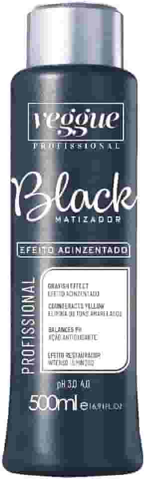 Máscara Matizadora Preta Black Efeito Acizentado Veggue Profissional 500ml