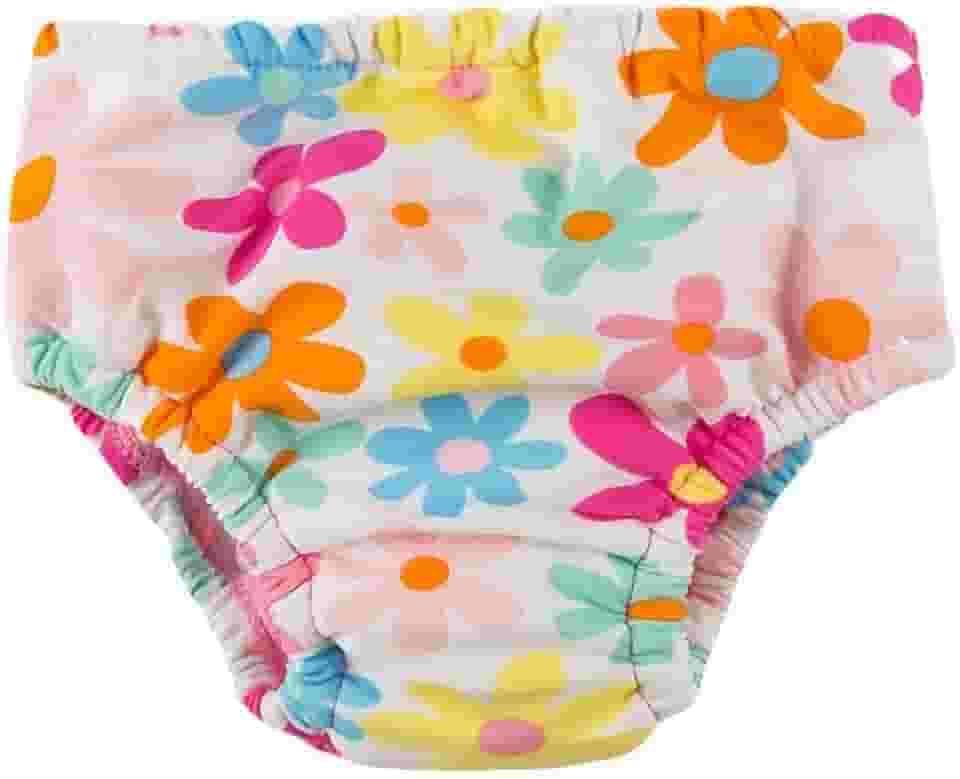 Pulpo Fralda de Piscina Reutilizável Bebê 6 a 24 Meses (Flores, 24 meses)