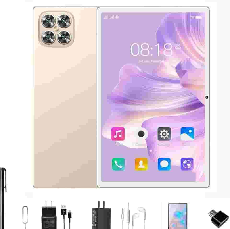Tablet K11 12 GB de RAM + 512 GB de ROM, tela imersiva de 10,1 polegadas, 16 MP + 32 MP, 5G, Wi-Fi, Bluetooth, Android 13(dourado)