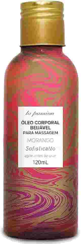 Óleo beijável massagem corporal morango - 120ml