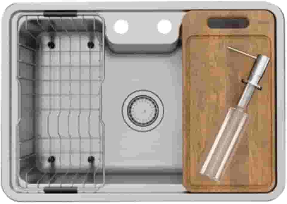 Docol Cuba de Sobrepor/embutir 64x44 com Acessórios para Cozinha DocolMassima Aço Inox - Cod.Novo: 90015693016 Cod.Antigo: 01569316