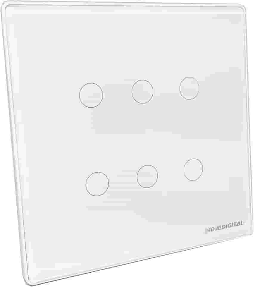 NovaDigital Interruptor Inteligente 4x4 Wi-Fi 6 botões Touch Screen Alexa Google Home Tuya Smart Life