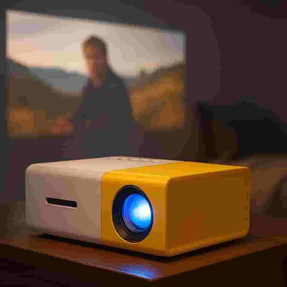 Mini Projetor Portátil Premium, 600 Lúmens, HDMI, Suporte 1080p, Filmes, Séries, Jogos, Marca VARENZIA