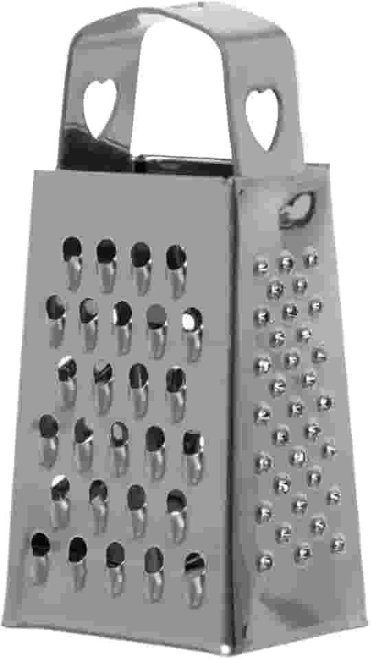 Mimo Style Ralador em Inox, 4 Faces, Feito Inteiramente de Aço Inoxidável, Lâminas Afiadas, Ergonomicamente Projetado, Ideal Para Queijo Parmesão, Vegetais, Gengibre, entre outros alimentos