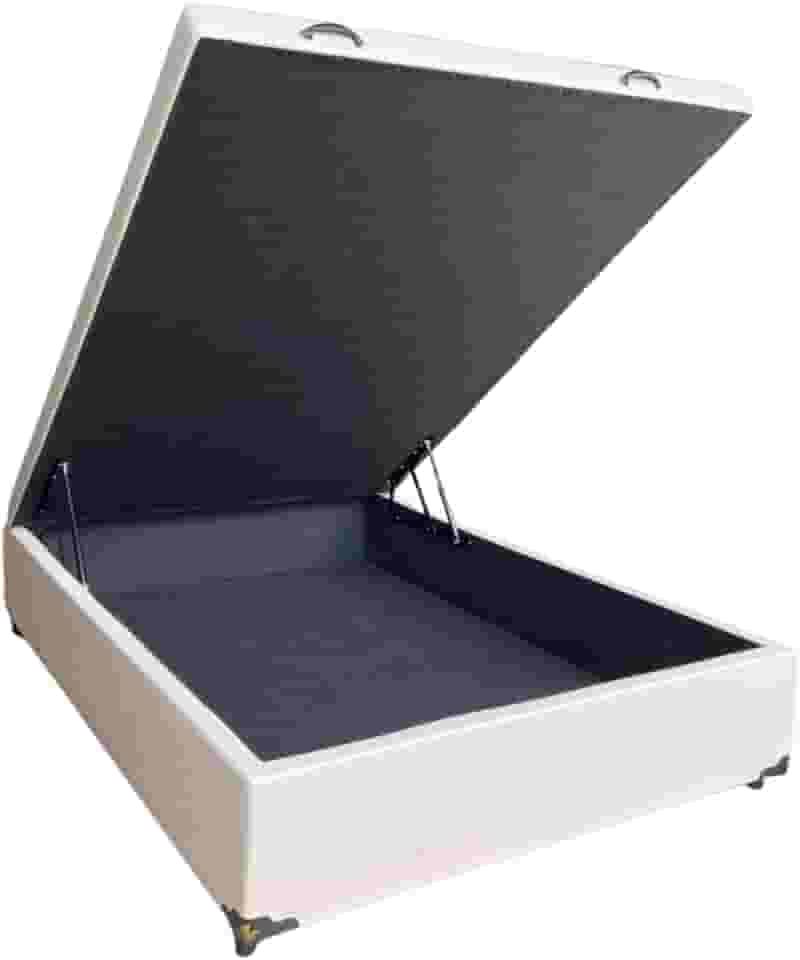 Cama Box Baú Casal Sintético Bege Com Pistão A Gás - Imperium do Sono