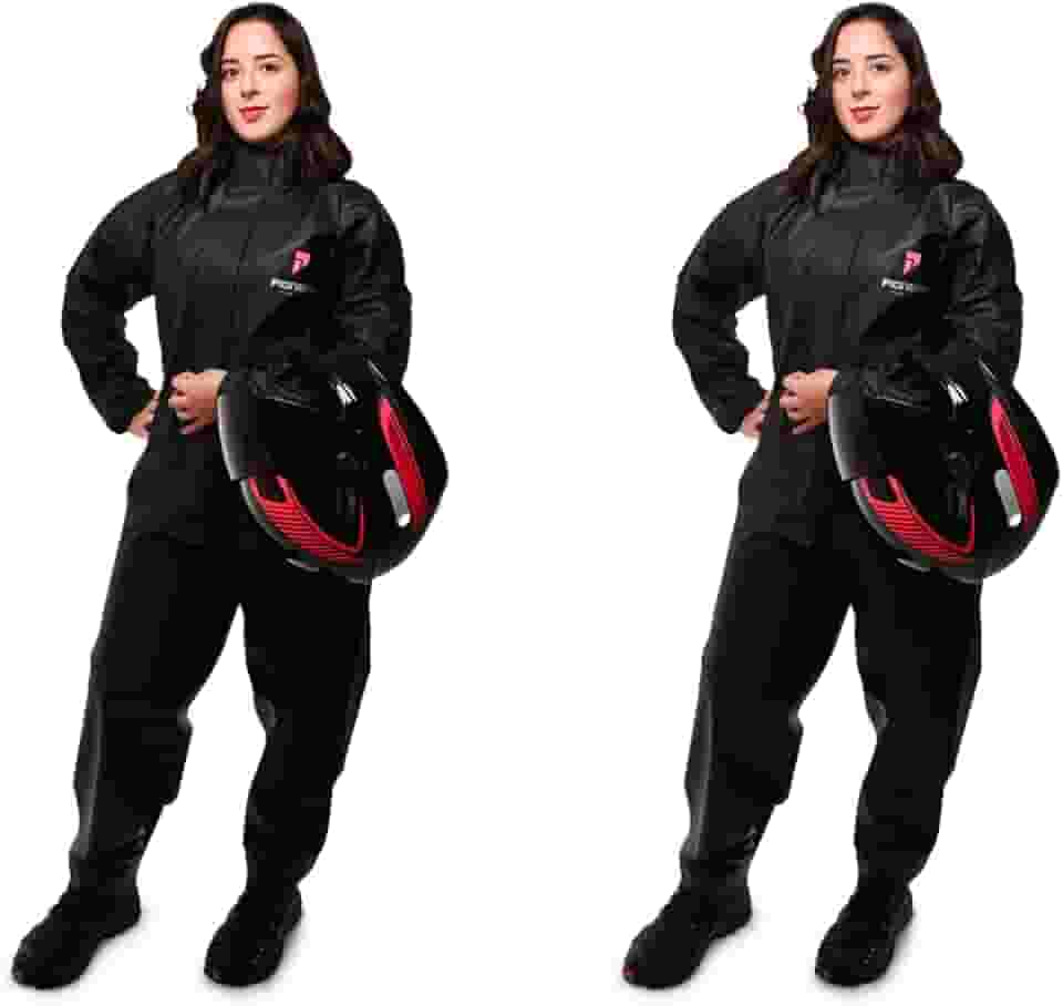 Capa de Chuva para Motociclista Modelo Feminino Preto (XG)